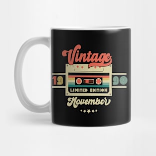 Vintage November 1990 Music Cassette - Limited Edition - 32 Years Old Birthday Gifts Mug